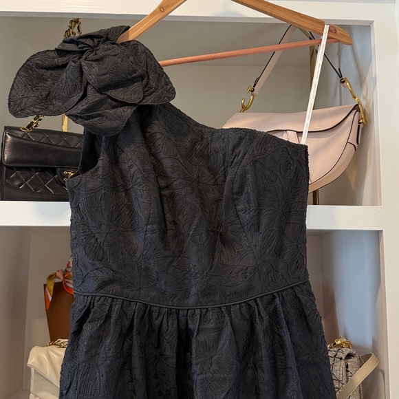 NWT Lilly Pulitzer Lynsi One-Shoulder Midi Dress black organza Evening / wedding - Picture 9 of 15